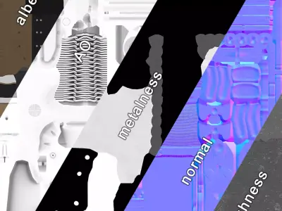 Tools Equipment Gear Low-poly 3D model