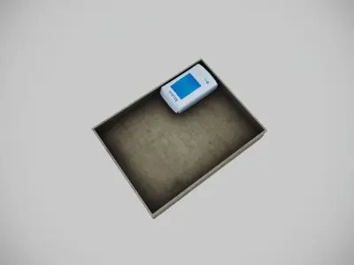 Wooden Pallet with Bag Low-poly 3D model