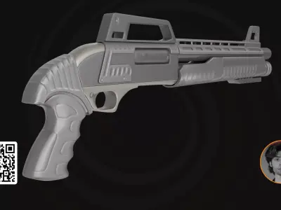 Apex Predator Tactical Shotgun - Special Ops Heavy 3D Firearm 3D model