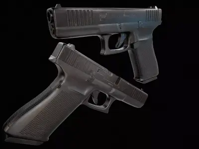 Glock 17 gen 5 model weapon equipment 4k and 2k High Quality 3D  Free low-poly 3D model