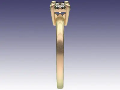 Ring Couple Gems 3D print model