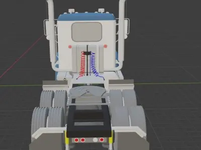  1997 Freightliner FLD 120 Day Cab 3D print model