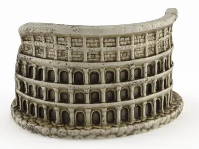  Decorative Plaster Colosseum Statue with Darkening 