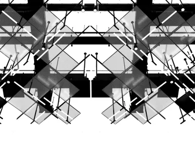 Industrial LED Ceiling Lighting Grid - Warehouse Hanging Light  Low-poly 3D model