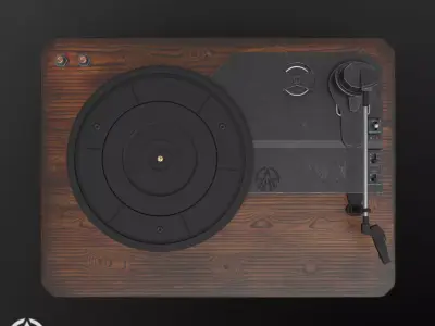 Gramophone Low-poly 3D model buy