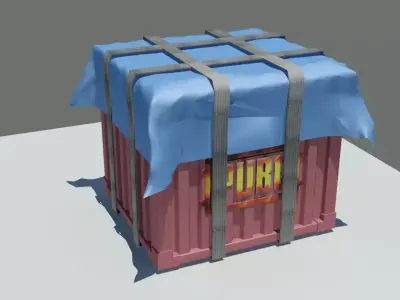 PUBG AIR DROP BOX 3D MODEL Low-poly 3D model