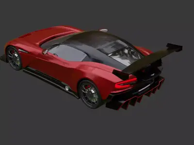 aston martin vulcan original and modified 3D model