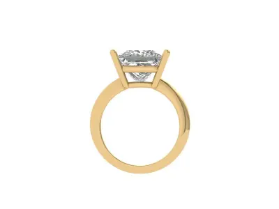 Princess Solitaire Ring 3D print model order