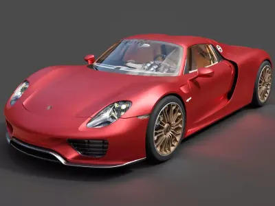Porsche 918 Spyder  Detachable Roof  High Detail 3D model