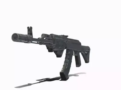 AKM MAGPUL MOE Low-poly 3D model