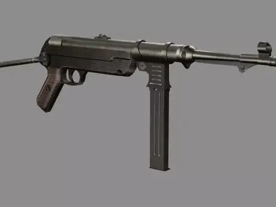 IMI Uzi Low-poly 3D model Low-poly 3D model