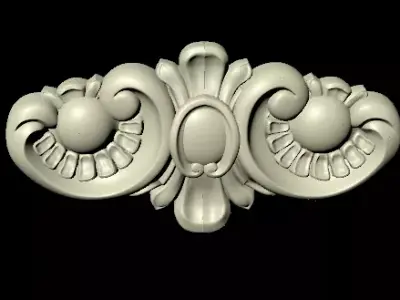 Central decor ornament for furniture 3D model 1146