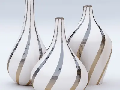 A set of vases 3D model