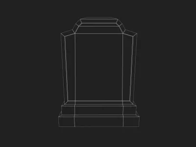 Gravestone Low-poly 3D model purchase