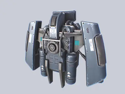 Scifi Jetpack Low-poly 3D model by Anima-Z - Low-poly