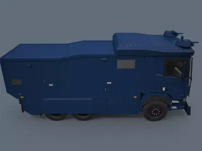 Police Water Cannon Truck 3D model