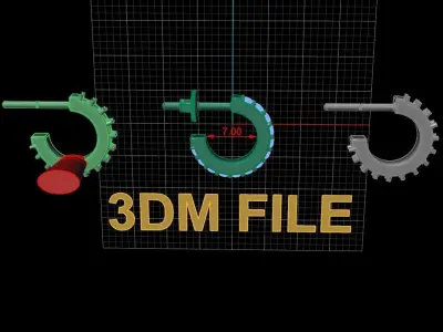 Earring Diamond Hoop Box Opened Back 7mm Inside Diameter 3D print model