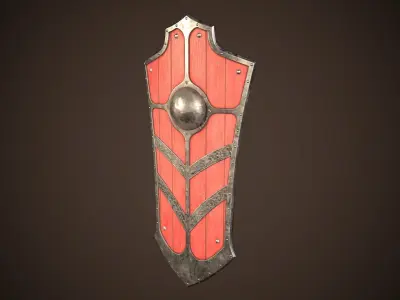 Knight Shield 03 Low-poly 3D model