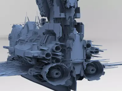 Sci fi Airship Princes Ship 3D model