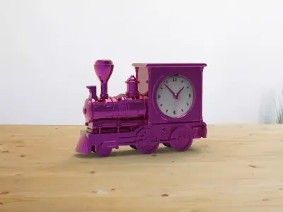 Train desk clock 3D print model