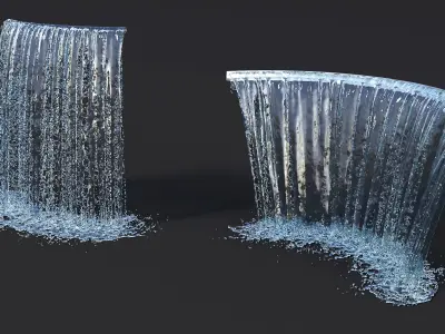 Waterfalls Collection 13 3D models  3D model