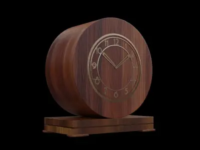 Vintage Clock Low-poly 3D model