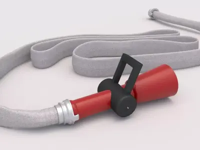 Fire Hose Nozzle 02 Low-poly 3D model