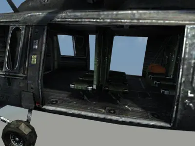 Helicopter Lowpoly Game ready blackhawk Low-poly 3D model