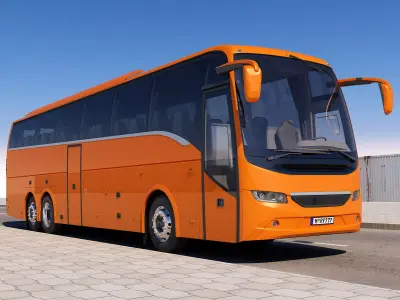 Tourist Bus 6X2 3D model