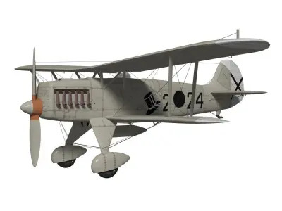 Heinkel He-51 3D model buy