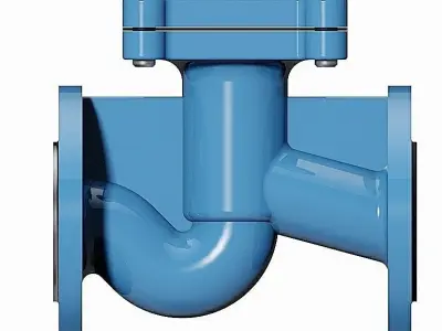 Lift Type Check Valves - DIN Flanged Ends -  3D model