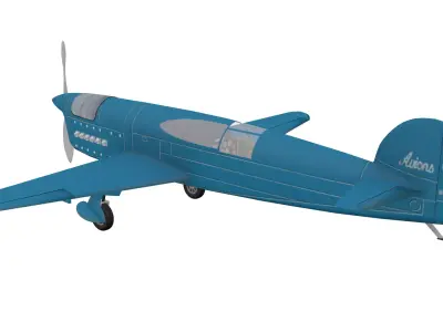 Caudron C561 Racing Aircraft Low-poly 3D model