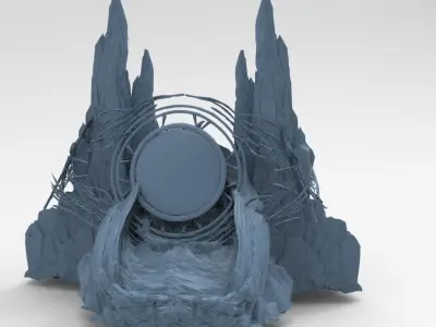Desert Mirror eclipse rocks 3D model