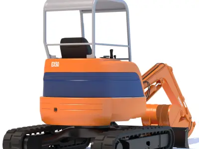 Mini Excavator Hitachi EX50U 3D model