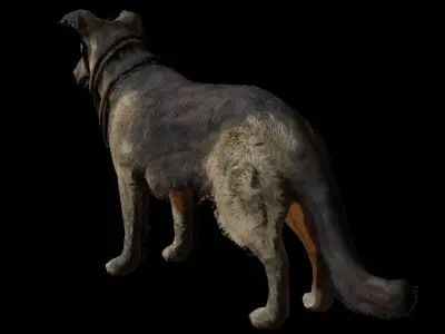 Low Poly Dog last of us Low-poly 3D model