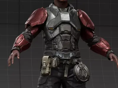 Sci-fi cloth Darius 3D model