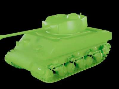 Green Army Man Tank -Toy Tank- 3D Model  3D model