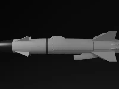 Low Poly RBS-15 Mk3 Anti-Ship Missile Game Ready Free low-poly 3D model