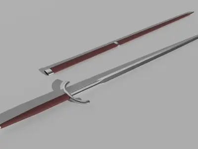 Great Sword Low-poly 3D model