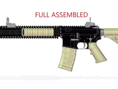 M4A1 modern 3D model