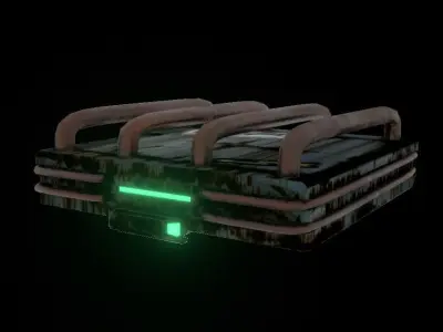 Sci Fi Mini Ship Low-poly 3D model