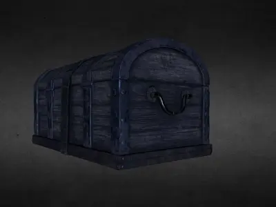 Treasure Chest Low-poly 3D model 13