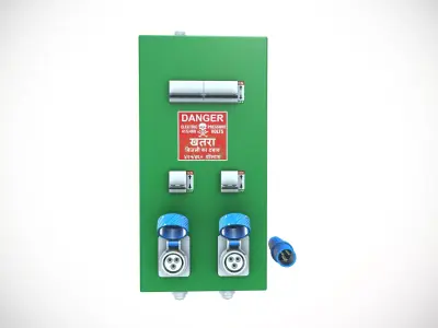 Electric High Voltage Plug Low-poly 3D model