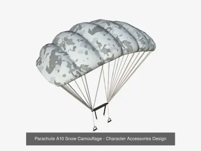 06 Parachute A Camouflage Collection - Character Accessories 3D Model Pack