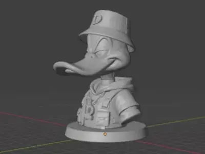 Daffy Duck Headset Holder STL 3D print model
