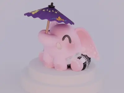 Elephant Model Sculpture 3D model