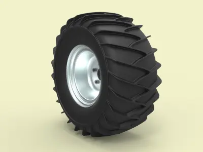 Wheel for snow 3D model