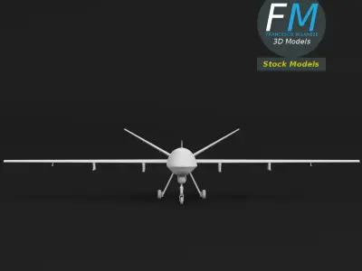 Stylized UAV drone base mesh 3D model