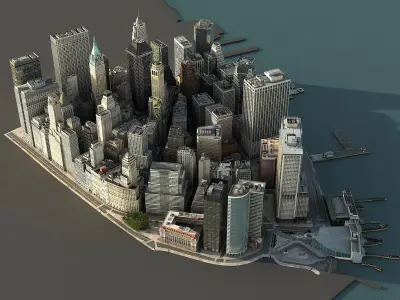 Manhattan Lower Part02 Low Poly 3D model