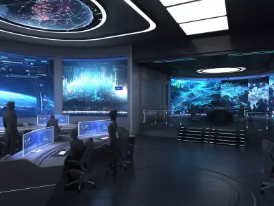 monitoring Center Command Center 3D model